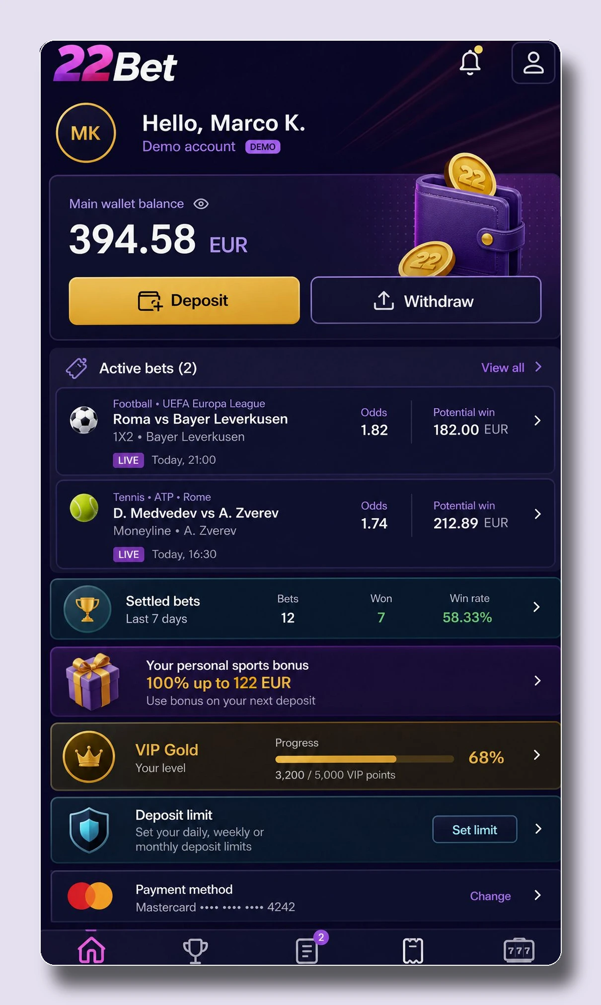 22Bet — casas de apuestas extranjeras que aceptan españoles